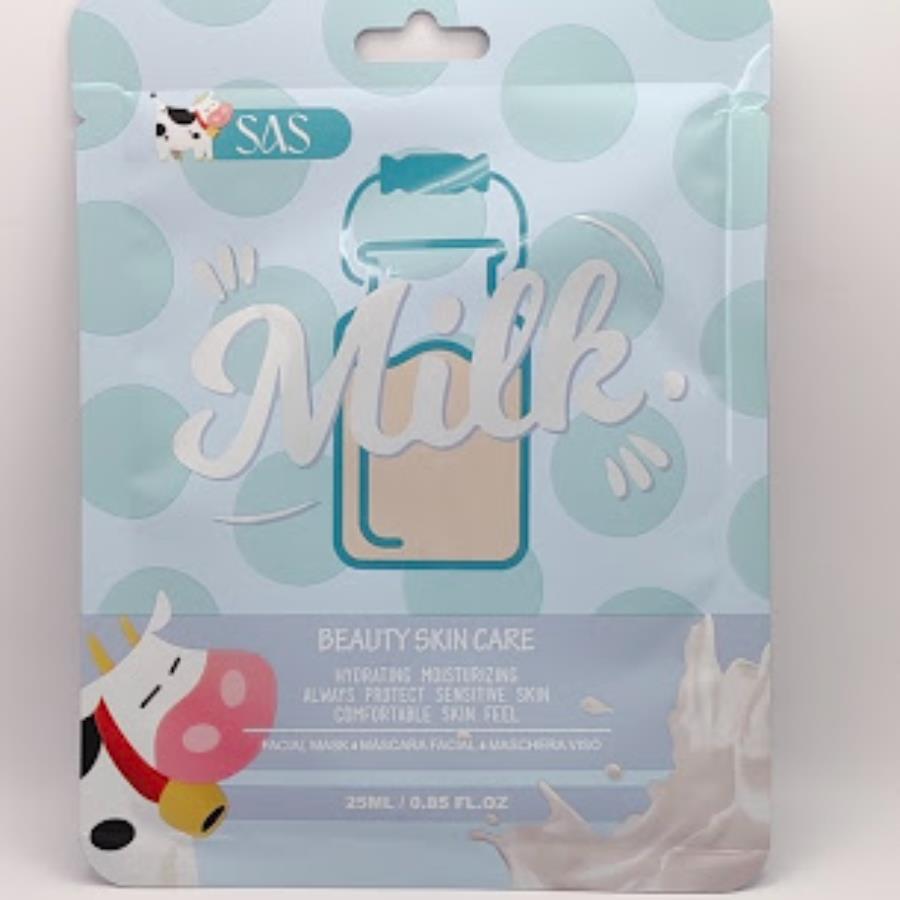 SAS Milk Sheet Mask – Mascarilla Facial Hidratante y Suavizante (25 ml)